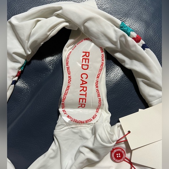 NWT RED CARTER Embroidered Bikini Bottom Size Medium Retail $86 Red White Blue - Picture 4 of 5